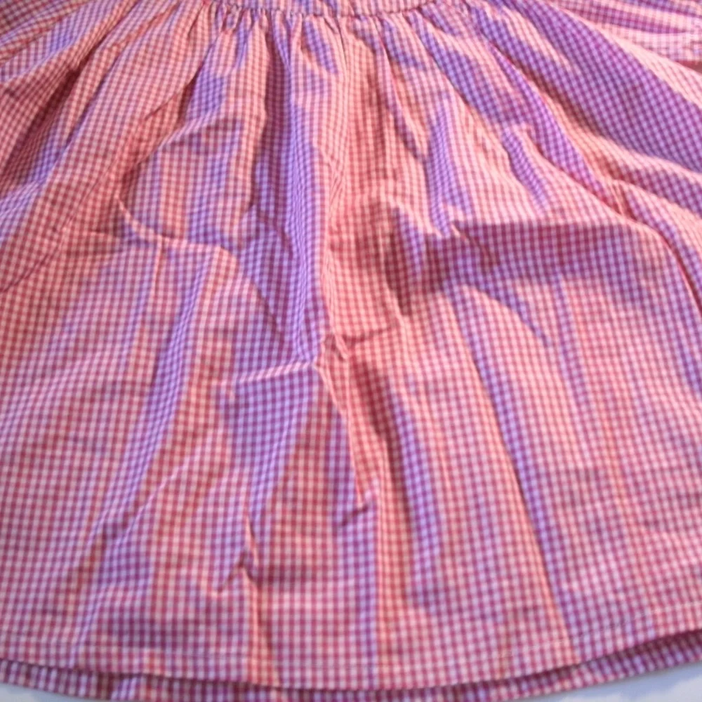 Lolly Wolly Doodle Girls Bishop Top Pink Gingham Short Sleeves Flowy 8 New